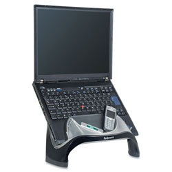 Fellowes Smart Suites Laptop Riser with USB, 13.13 in x 10.63 in x 7.5 in, Black/Clear