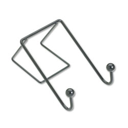 Fellowes Partition Additions Wire Double-Garment Hook, 4 x 6, Black (FEL75510)