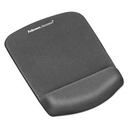 Fellowes PlushTouch Mouse Pad with Wrist Rest, Foam, Graphite, 7 1/4 x 9-3/8