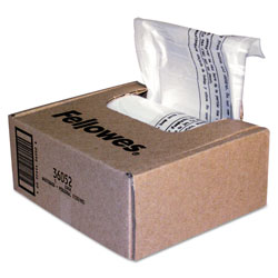 Fellowes Shredder Waste Bags, 6-7 gal Capacity, 100/Carton (FEL36052)