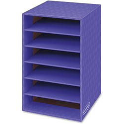 Fellowes Vertical Classroom Organizer, 6 shelves, 11 7/8 x 13 1/4 x 18, Purple