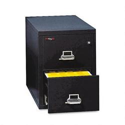 Fireking Insulated Two Drawer Vertical File, 31 1/2" Deep, Legal Size, Black