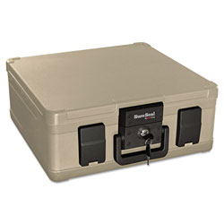 Fireking Fire and Waterproof Chest, 0.27 cu ft, 15.9w x 12.4d x 6.5h, Taupe