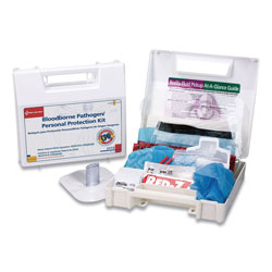First Aid Only Bloodborne Pathogen and Personal Protection Kit with Microshield, 26 Pieces, Plastic Case