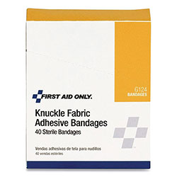 First Aid Only Fabric Bandages, Four-Wing Knuckle, 2.5 x 3.25, 40/Box