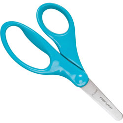 Fiskars 5 in Blunt-tip Kids Scissors - 5 in Overall LengthSafety Edge Blade - Blunted Tip - Turqoise - 1 / Each