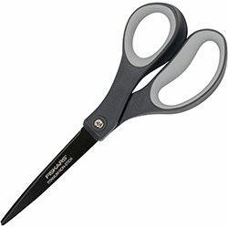 Fiskars Non-stick Titanium Soft Grip Scissors, Titanium, Gray