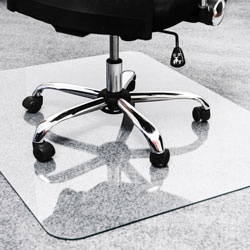 Floortex Chairmat, Glass, 48 inWx60 inL, Clear