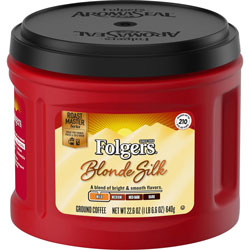 Folgers Blond Silk Ground Coffee Ground, Blond Silk, Medium, 22.6 oz, 1