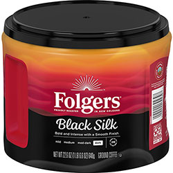 Folgers Ground Black Silk Dark Ground Coffee - 6 / Carton