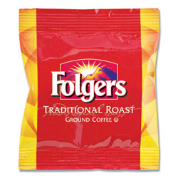 Folgers Ground Coffee Fraction Packs, Traditional Roast, 2oz, 42/Carton