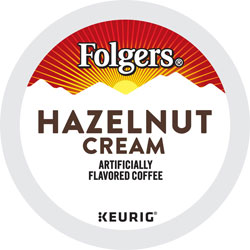 Folgers K-Cup Hazelnut Cream Coffee - Compatible with Keurig Brewer - Medium - 24 / Box