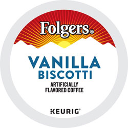 Folgers K-Cup Vanilla Biscotti Coffee - Compatible with Keurig Brewer - Medium - 24 / Box