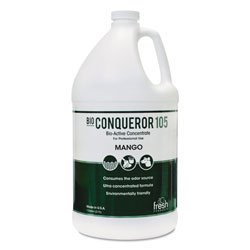 Fresh Products Bio Conqueror 105 Enzymatic Odor Counteractant Concentrate, Mango, 1 gal, 4/Carton (FRS1-BWB-MG)