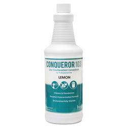 Fresh Products Conqueror 103 Odor Counteractant Concentrate, Lemon, 32 oz Bottle, 12/Carton (103-LEMON)