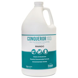 Fresh Products Conqueror 103 Odor Counteractant Concentrate, Mango, 1 gal Bottle, 4/Carton