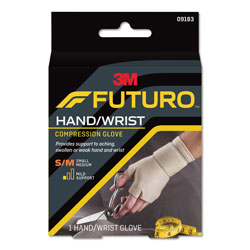 Futuro Energizing Support Glove, Medium, Palm Size 7 1/2 in - 8 1/2 in, Tan