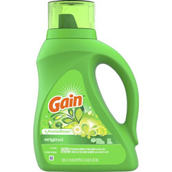 Gain Detergent With Aroma Boost - Liquid - 46 fl oz (1.4 quart) - Original Scent - 1 Bottle - Green