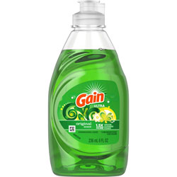 Gain Ultra Orig Scent Dish Liquid - 8 fl oz (0.3 quart) - Clean Scent - 12 / Carton - Green
