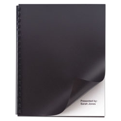 GBC® Opaque Plastic Presentation Binding System Covers, 11 x 8 1/2, Black, 50/Pack