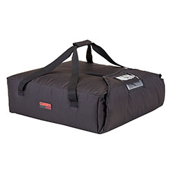 Cambro GBP220110 Customizable Insulated Black Pizza Delivery GoBag™ - Holds up to (2) 20 in or (3) 18 in Pizza Boxes