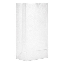GEN #8 Paper Grocery Bag, 35lb White, Standard 6 1/8 x 4 1/6 x 12 7/16, 500 bags