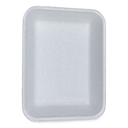GEN Meat Trays, #3P, 8.7 x 6.6 x 1.1, White, 400/Carton