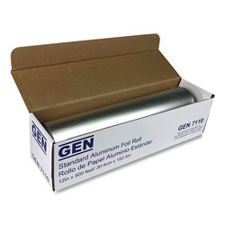 GEN Standard Aluminum Foil Roll, 12 in x 500 ft, 6/Carton