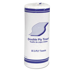 Whitehall Kitchen Roll Towels, 2-Ply, 11 in, White, 85 sheets/Roll, 30 Rolls/Carton