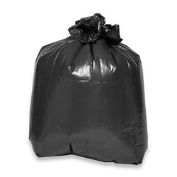 Genuine Joe Black Trash Bags, 33 Gallon, Case of 60