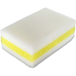 Genuine Joe Cleaning Sponges, Chemical-free, 4-1/2 inx2-4/5 inx4-1/2 in, 5/PK, White