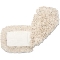 Genuine Joe Disposable Cotton Dustmop Refill, 18 in x 5 in, Natural