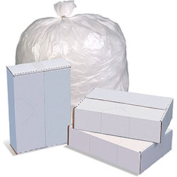 Genuine Joe Everyday High Density Can Liners,10 gal Capacity, 24 in x 24 in,- 0.20 mil (5 Micron), Natural, 1000/Carton