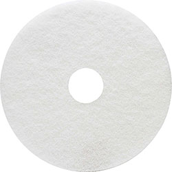 Genuine Joe Floor Cleaner Pad - 5/Carton - White