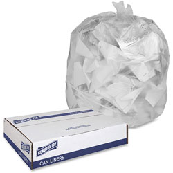 Genuine Joe High Density Clear Trash Bags, 16 Gallon, 24 in x 31 in, Case of 1,000