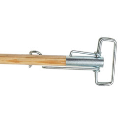 Genuine Joe Metal Sure Grip Mop Handle - 60 in, 1.13 in Diameter - Brown - Metal - 12 / Carton