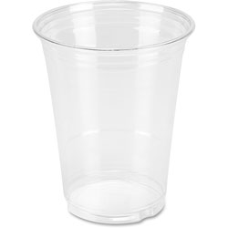 Genuine Joe Plastic Cups, 16oz., 500/CT, Clear