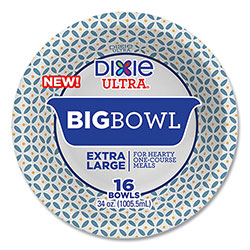 Dixie Heavy-Duty Big Bowls, 34 oz, Multicolor, 16/Pack