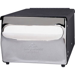 GP 51202 MorNap Black Chrome Cafeteria Model Napkin Dispenser