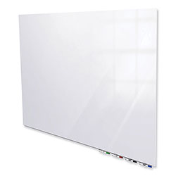Ghent MFG Aria Low Profile Magnetic Glass Whiteboard, 72 x 48, White Surface