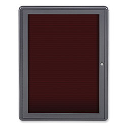Ghent MFG Enclosed Letterboard, 24.13 x 33.75, Gray Powder-Coated Aluminum Frame