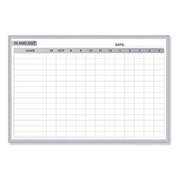 Ghent MFG In/Out Magnetic Whiteboard, 72.5 x 48.5, White/Gray Surface, Satin Aluminum Frame