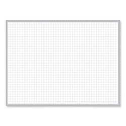 Ghent MFG Magnetic Porcelain Whiteboard with Satin Aluminum Frame, 36.5 x 60.5, White Surface