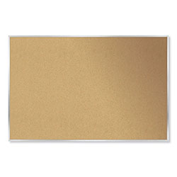Ghent MFG Natural Cork Bulletin Board with Frame, 96.5 x 48.5, Tan Surface, Natural Oak Frame