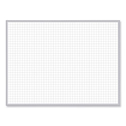 Ghent MFG Non-Magnetic Whiteboard with Aluminum Frame, 36 x 23.81, White Surface, Satin Aluminum Frame
