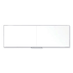 Ghent MFG Non-Magnetic Whiteboard with Aluminum Frame, 144.63 x 48.47, White Surface, Satin Aluminum Frame