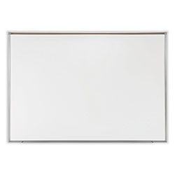 Ghent MFG Proma Magnetic Porcelain Projection Whiteboard w/Satin Aluminum Frame, 48.5 x 36.5, White Surface