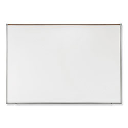 Ghent MFG Proma Magnetic Porcelain Projection Whiteboard w/Satin Aluminum Frame, 96.5 x 48.5, White Surface