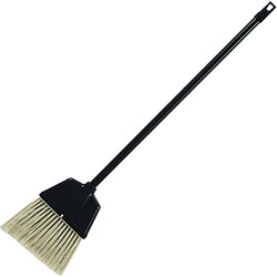 Genuine Joe Lobby Dust Pan Broom, Plastic, Black