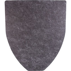 Genuine Joe Disposable Urinal Floor Mat, Urinal, 21 in Length x 17.40 in Width x 0.30 in Thickness, Fiber, Charcoal Black